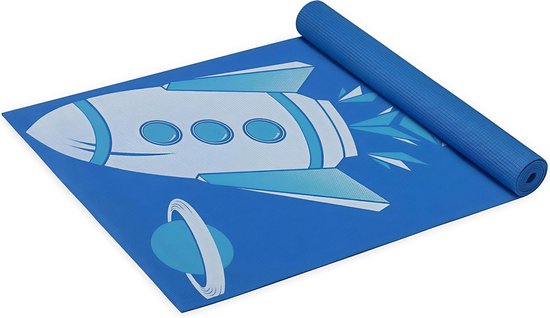 Kinderyogamat 60x24 inch – 3 mm dikke oefenmat voor yoga, stretching en speeltijd – leuke prints voor kinderen van 5-8 jaar