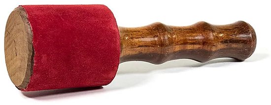 Klankschaal aanstrijkhout grote schalen - 23x7 cm - 375 gr - Hout - Suede - S