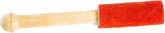 Klankschaal Aanstrijkhout Klein met Suède Rood (15 cm) van Merkloos