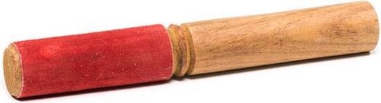 Klankschaal Aanstrijkhout met Suède Rood (19 cm) van Yogi & Yogini