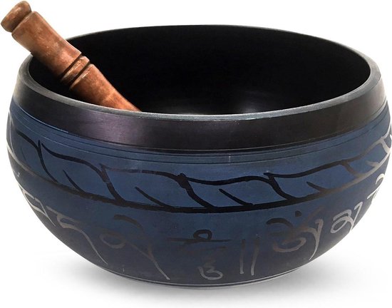 Klankschaal Aluminium 24 cm Boeddha Blauw van Yogi & Yogini