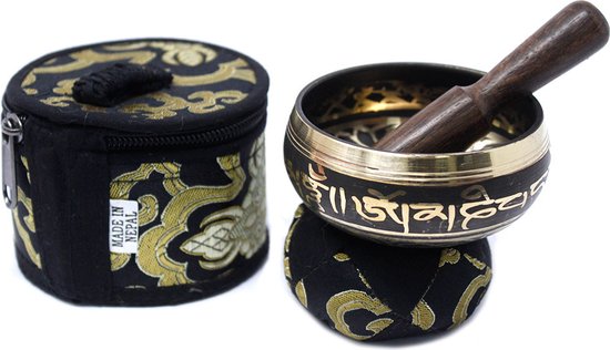 Klankschaal Set - Zwart - Handgemaakt - 6x8cm
