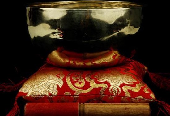 Klankschaal Shanti goudkleurig - 19-21 cm - 900-1050 g - S van Boeddha's Delight