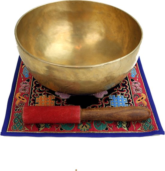 Klankschaalkleed - Altaarkleed - Oneindige Knoop - Brokaat - 25 x 25 cm van Het Rana Art.
