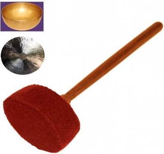 Klankschalen klopper vilt S - Vilt - Hout - S van Merkloos