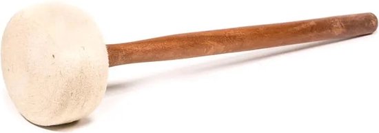 Klankschalen viltklopper XL - 36x10x4,5cm - ±300gr - Vilt - Hout - XL van Merkloos