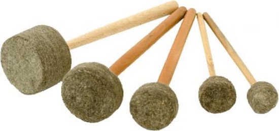 Klankschalen viltklopper XL - 7.5x32 - Â±105 - Vilt - Hout - XL van Yogi & Yogini