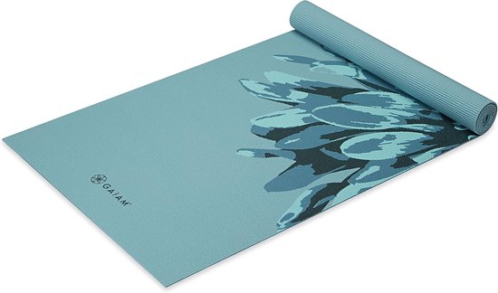 Klassieke Print Yogamat - Antislip Oefening & Fitness Mat voor Yoga Pilates - Levendige Bloei Patroon - 4mm