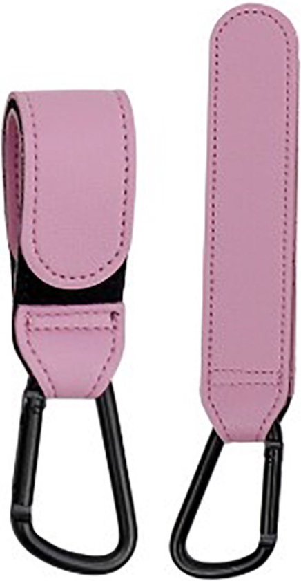 Knaak Kinderwagen Tassenhaakjes - Buggy haakjes - Babywagen - Haakjes voor tassen - Set van 2 - Roze van Knaak