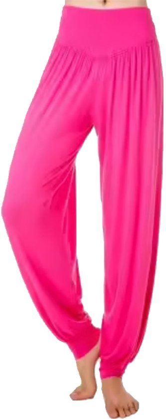 KnalRoze Harembroek - Chillbroek - Chillpants - Harem broek - Roze - Maat XXL (valt klein) - Yogabroek - Baggy broek - Boho - Valt als een XL - CHPN van Merkloos