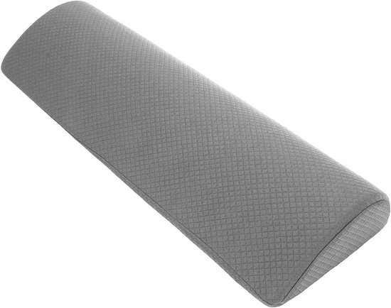 Knee Pillow for Back Sleeping, Big Crescent Bolster Cushion for Legs, Under Knee -Pillow, Ankle and Foot Comfort, Sleeping Leg Pillow, Footrest Pillow with Removable Lid