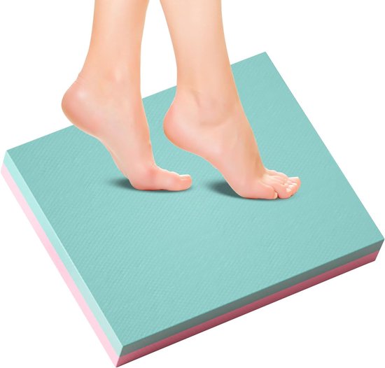 Kniekussen voor Yoga - Pilates Elleboogsteun - Oefeningen op de vloer - Antislip eigenschappen - 52 x 42 cm - Cyaan
