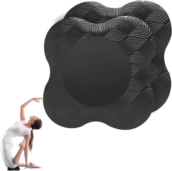 Kniekussens voor yoga - antislip kniebeschermers - 2 stuks - slijtvast - beschermt knieën, handen, polsen en ellebogen van Merkloos