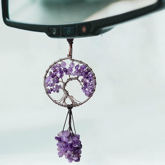 Kristallen Auto Hangdecoratie Levensboom met Chakra Stenen