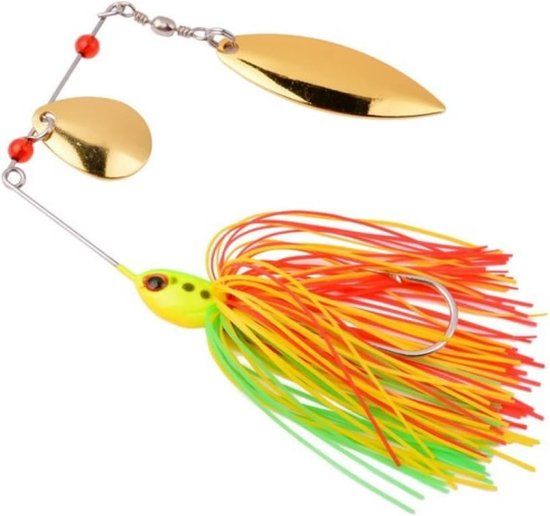 Kunstaas - Rubber spinnerbait - Roofvissen Minnow Baits - Kunstaas Pluggen - Met Blinkertjes - 16g - LOUZIR van LOUZIR