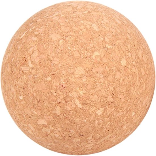 Kurk Yoga Bal - Massage Bal Kurk - Spierontspanning - Natuurlijk Kurkmateriaal - 7 cm - Bruin