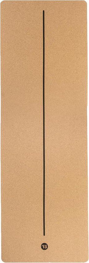 Kurk Yogamat - Antibacteriële Mat - Studio Oefeningen - Dubbelzijdig Gebruik - 183x61cm - Natuurlijk