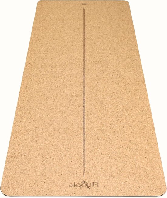 Kurk Yogamat - Milieuvriendelijke Mat - Yoga Beoefenen - Antislip Grip - 185 x 66 cm - Natuurlijk