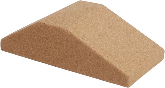 Kurken Squat Wedge - Yoga Blok Pilates - Verbeteren Houding - Milieuvriendelijk Kurk - 23cm x 12cm x 6.6cm - Natuurlijk