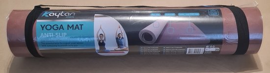 Kytan sport Yogamat 58x173x0.6 cm donker roze met licht roze van Kytan