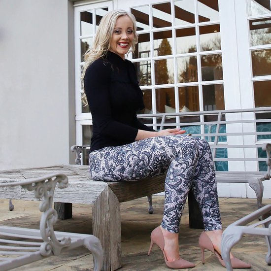 Lace Pattern Legging | Dames | Middelhoge Taille & Stretch | Positive Pants | XXL van Merkloos