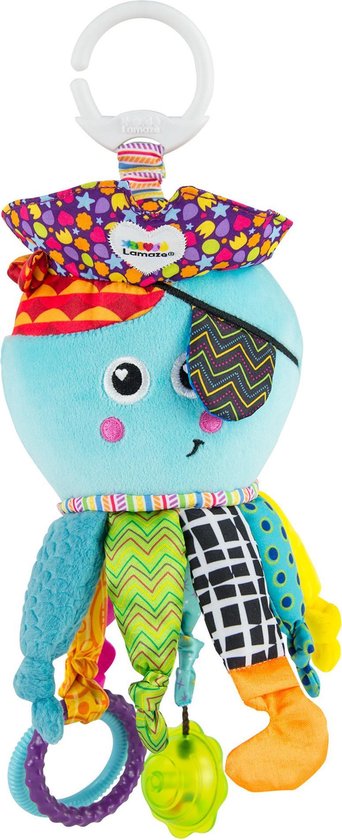 Lamaze Kapitein Kalamari - Grijp- en bijtspeelgoed - Knuffel - Educatief Babyspeelgoed van Lamaze