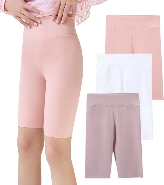 Lange sportlegging meisjes - effen, stretch, yoga, fitness, hardlopen, jogging - maten 100-160 cm van Merkloos