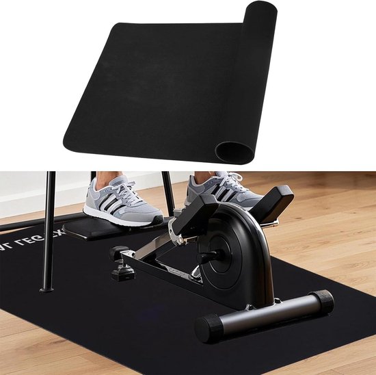 Leg Exerciser Mat 60x40cm - Antislip Trainingsmat voor Onder Bureau - Duurzame Fitnessapparatuur Mat voor Thuis of Kantoor - Stabiliteit en Vloerbescherming - Zwart - Workout Accessoire met Lichtgewicht Ontwerp van Merkloos