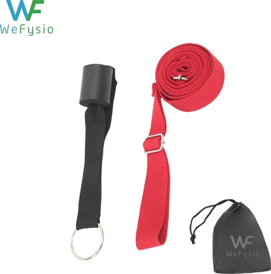 Leg Stretcher Touw, Benen rekken & strekken ,Lenigheid, Mediteren, Dans, Ballet, Inclusief Deurklem, Rood van Avento