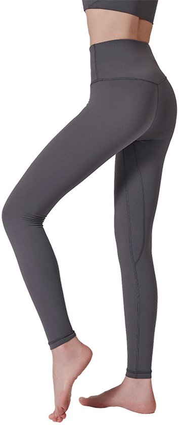 Leggings voor Vrouwen - Hoge Taille met Buikcontrole en Blickdicht - Voor Sport, Yoga en Gym - Voor Vrouwen en Meisjes - Sportlegging - 1 Stuk -titanium grijs, S