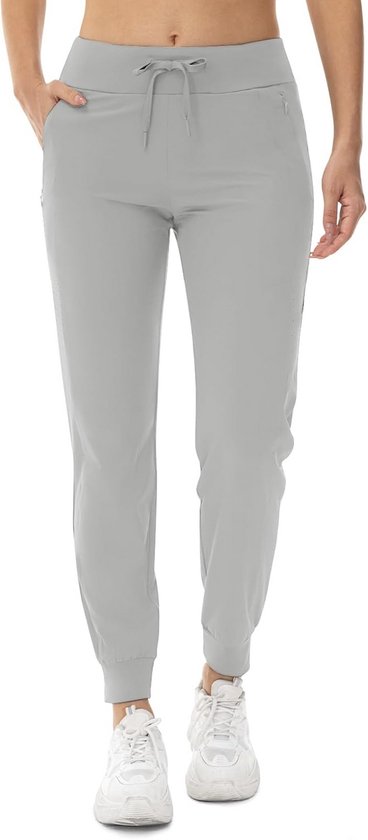 Lichte, Sneldrogende Joggingbroek met Hoge Taille voor Dames