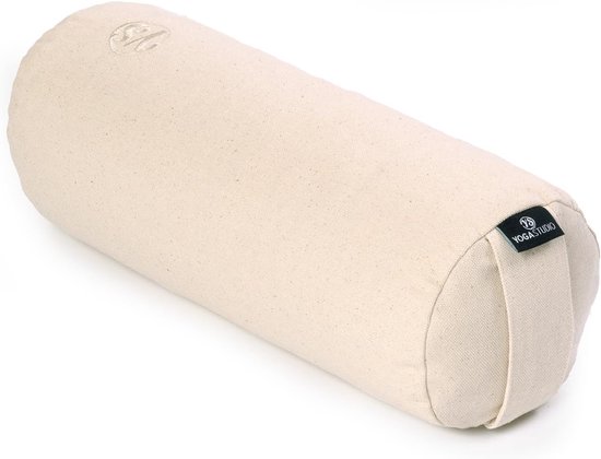 Lichtgewicht Kapok Mini Bolster voor Yoga en Rugstrekken 32x12cm Ecru