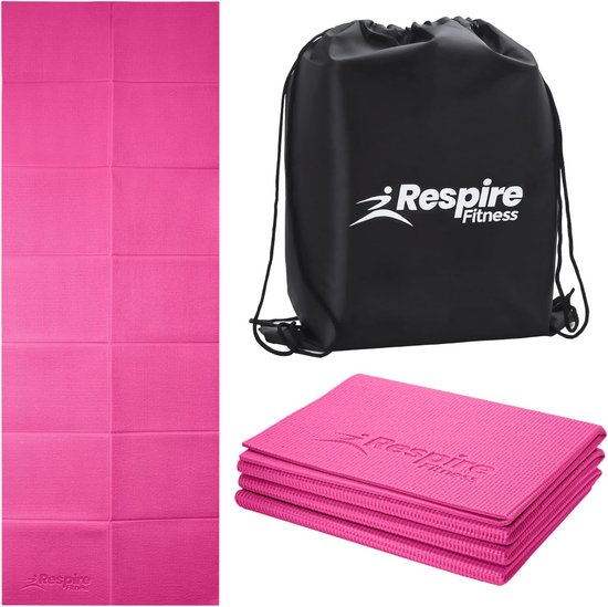 Lichtgewicht opvouwbare yogamat voor op reis - Antislip, 3-laags, essentieel voor fitness en training