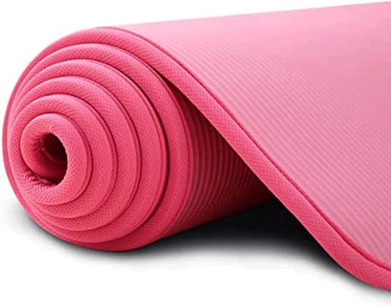 Lichtgewicht Yogamat - Oefenmat Workout - Thuis Sporten - Hitte en waterbestendig - 183x61cm - Roze