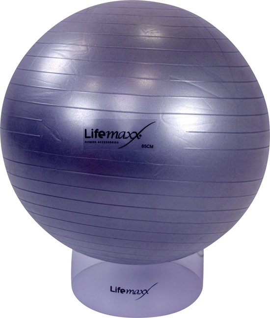 Lifemaxx Gymball - Fitnessbal - 75 cm - Zilver