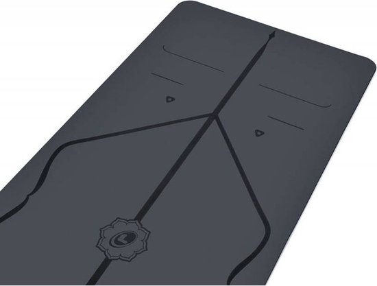 Liforme Compacte Travel Yogamat Grijs - (66 x 180 x 0,2 cm) 1,6 kg | Inclusief Draagtas | Lichtgewicht & Reisvriendelijk | Uitstekende Grip & Snel Drogend | Milieuvriendelijk Rubber | AlignForMe Markeringen | Geschikt voor Yoga Onderweg van Merkloos