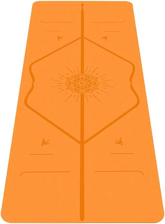 Liforme Travel Yogamat, de meest milieuvriendelijke antislip yogamat ter wereld met het originele unieke oriëntatiemarkeringssysteem, biologisch afbreekbare mat van natuurlijk rubber van Liforme