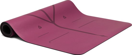 Liforme Yoga Mat - 185 cm x 68 cm x 0,42 cm - Kastanje Bruin (Maroon) | Duurzame en comfortabele yogamat met perfecte grip voor de ultieme yogasessie | van Liforme