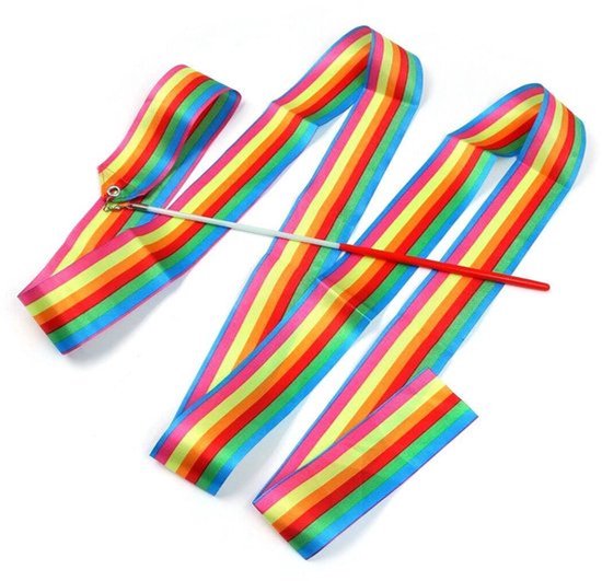 Lintwimpels 5-delig - 78,7 inch Ritmische Linten - Dansstreamers - Kunstgymnastiek - Twirling Stang - Opvallende Kleuren - Gymnastieklinten