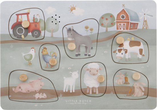 Little Dutch - Geluidenpuzzel FSC - Little Farm van Little Dutch