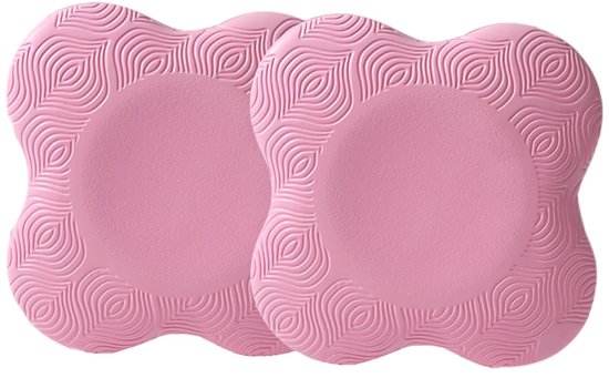 longziming -Yoga Kniekussen Set van 2 - Antislip Knieondersteuning van PU-Schuim - 20x20x2 cm - zachte en dikkere yoga-Lichtgewicht & Milieuvriendelijk - Voor Yoga, Pilates en Vloeroefeningen - roze