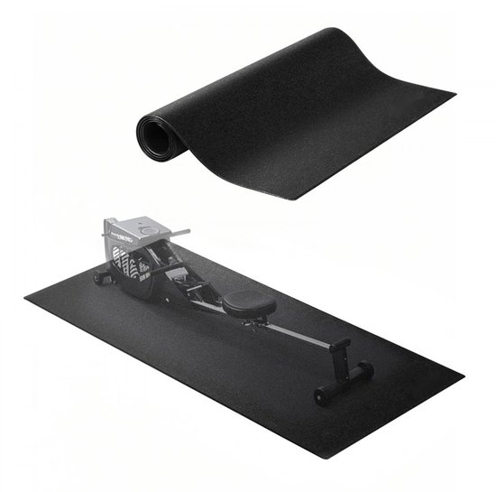 Loopbandmat - Vloerbeschermingsmat voor Fitnessapparatuur - Afmeting 60 x 130 cm - Dikte 4 mm - Hoge Dichtheid PVC - Antislip - Geluid- en Trillingsdempend - Voor Tapijt