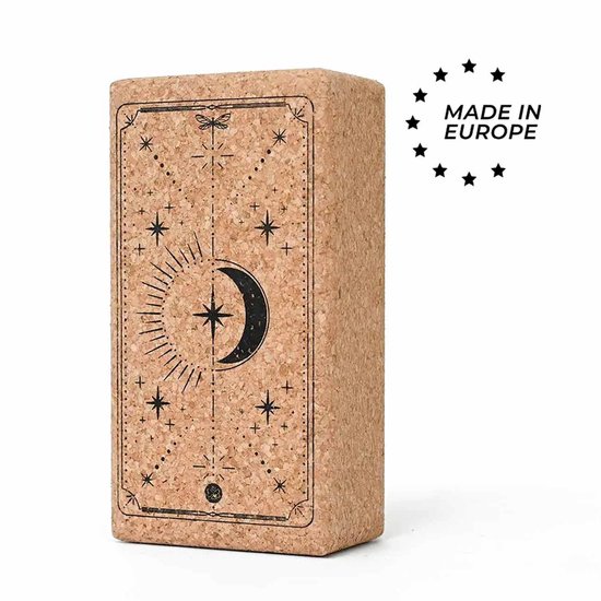 Love Generation - Eco Yogablok Kurk - Align with the Stars - Zwart