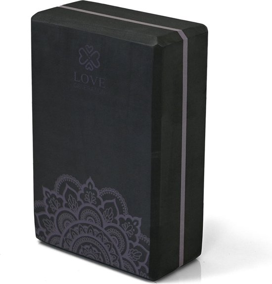 Love Generation - Foam Yogablok - Mandala - Blessed Black