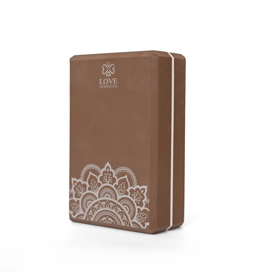 Love Generation - Foam Yogablok - Mandala - Blissful Brown van Love Generation
