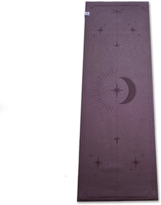 Love Generation - Love Yogamat - Align with the Stars - Aubergine Paars van Merkloos