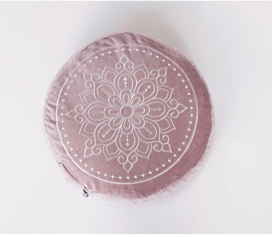Love Generation - Meditatiekussen - Mandala - Velvet - Licht Roze