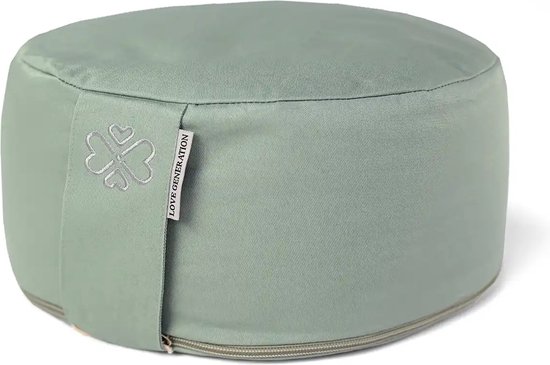 Love Generation - Meditatiekussen - Rond - Sage Groen van Merkloos