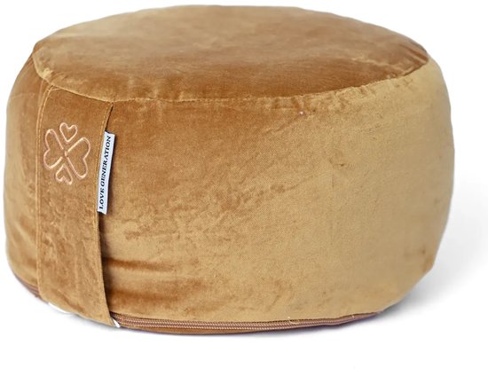 Love Generation - Meditatiekussen - Rond - Velvet - Gold
