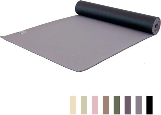 Love Generation ● Premium Yoga Mat ● 6mm dik ●  Enlightening Grey van Love Generation